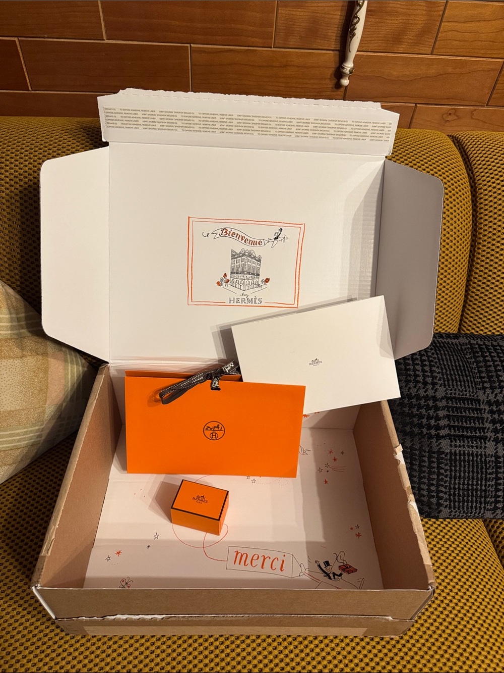 Hermes Orange Gift Box and Envelope Set